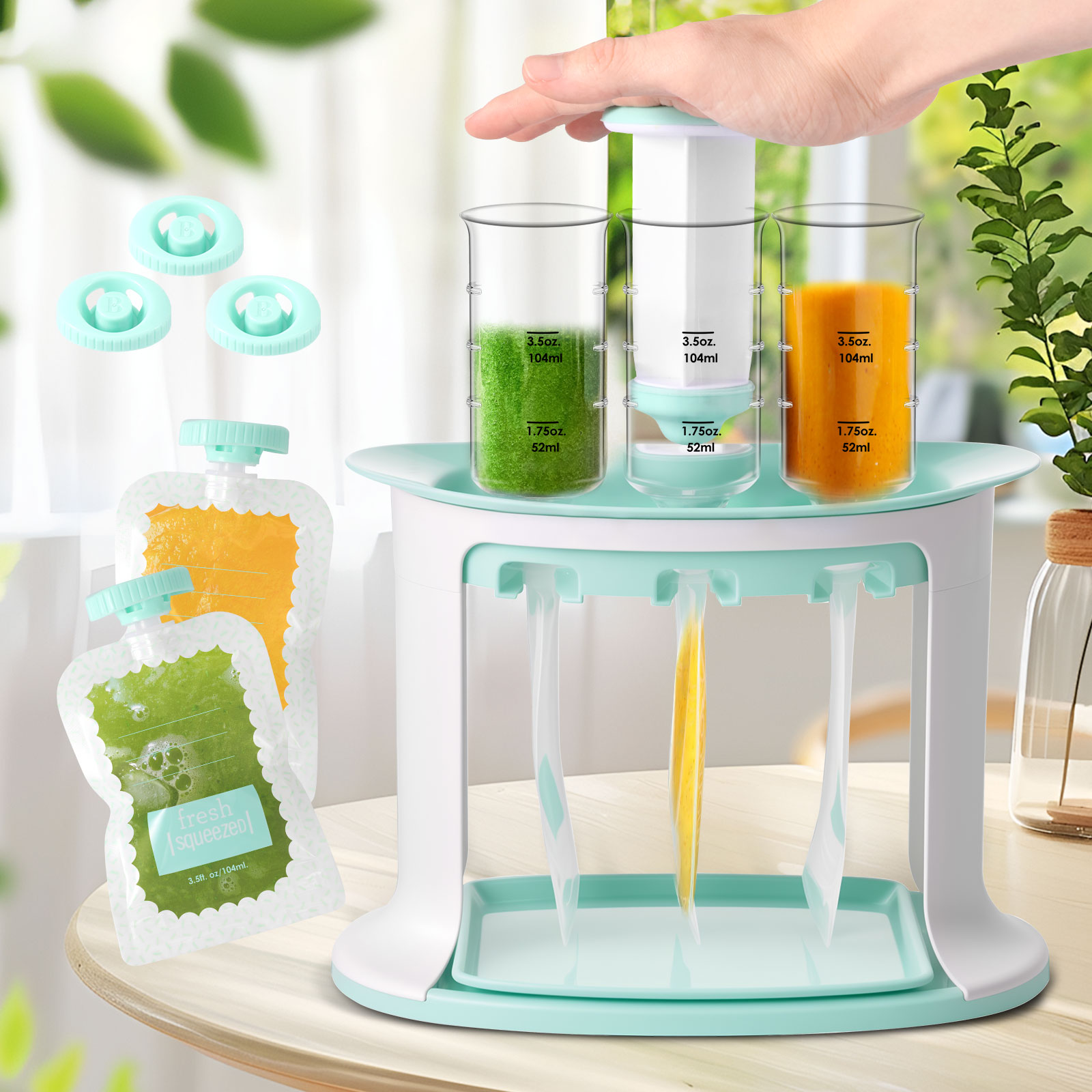 Baby Food Pouches 1 Year Old - Squeeze Station for Baby Reusable Fruit