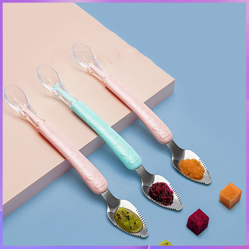 Baby Food Apple - Double headed scraper spoon for eating