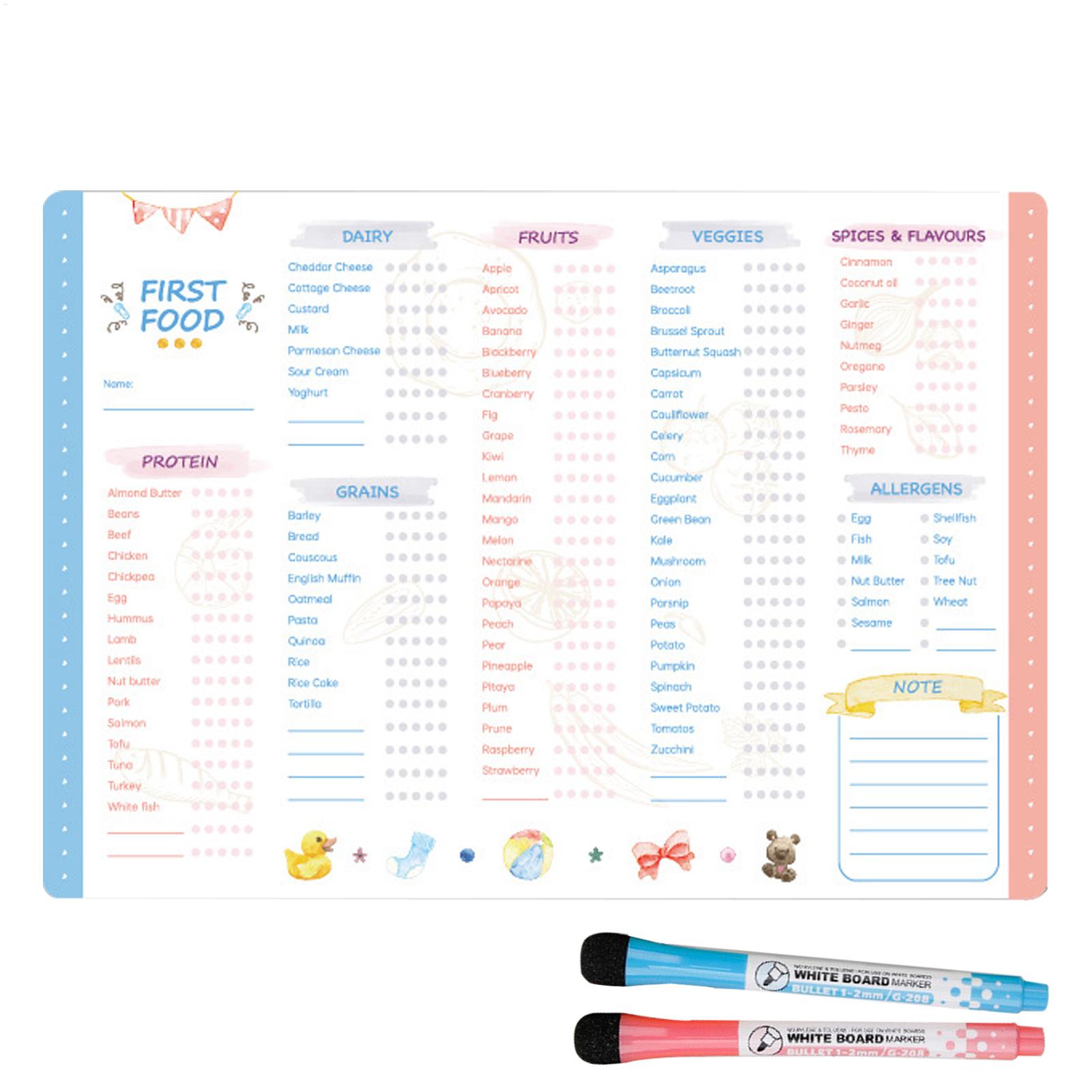 Reusable First Foods Tracker C - Baby Food Checklist review and price