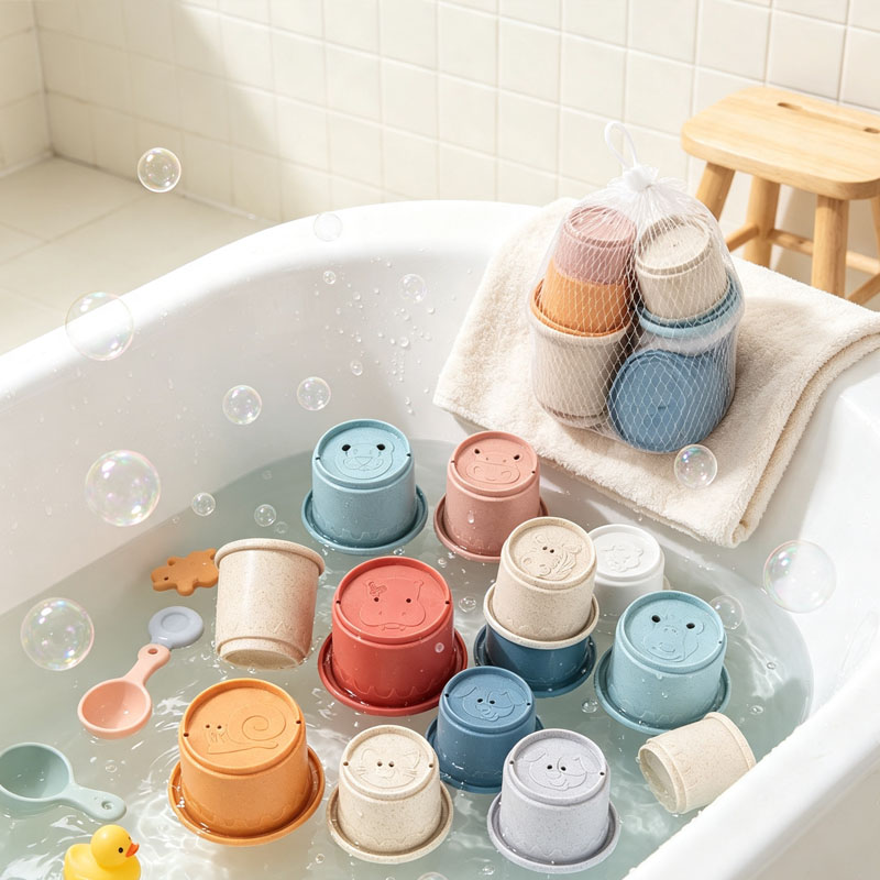 Baby Bath Toys Colorful Stacki - Baby Food Nestum review and price