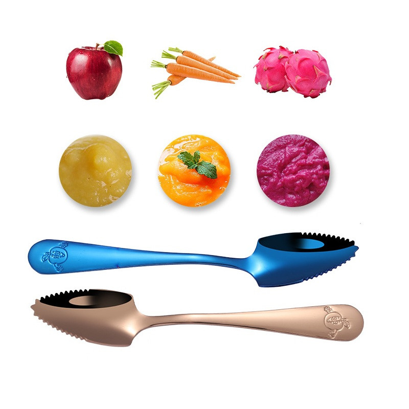 100Pcs/lot Stainless Steel Saw - Baby Food Apple review and price