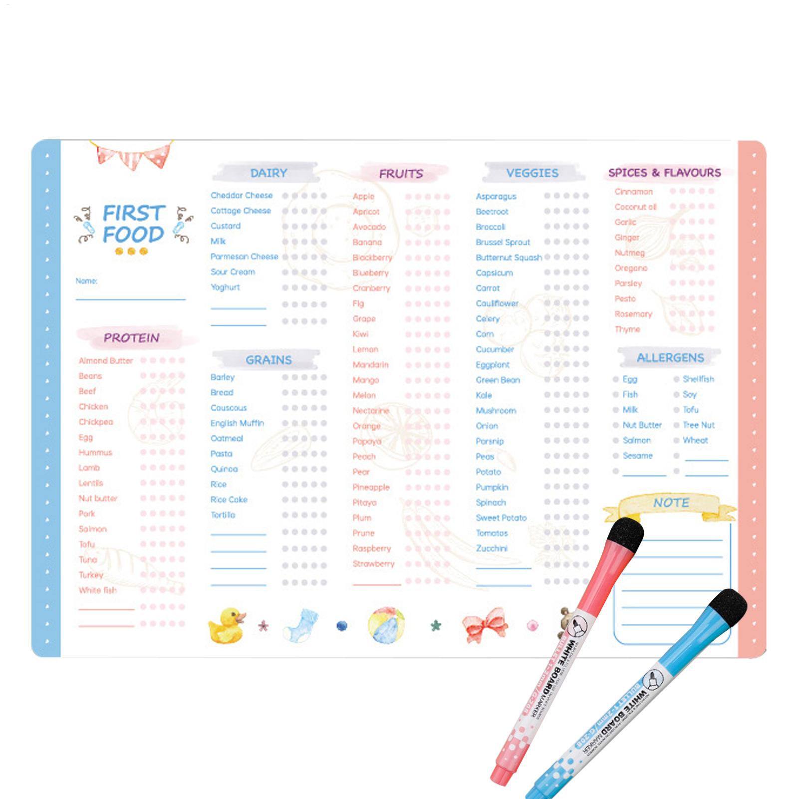 First Foods Chart Magnetic Bab - Baby Food Checklist review and price