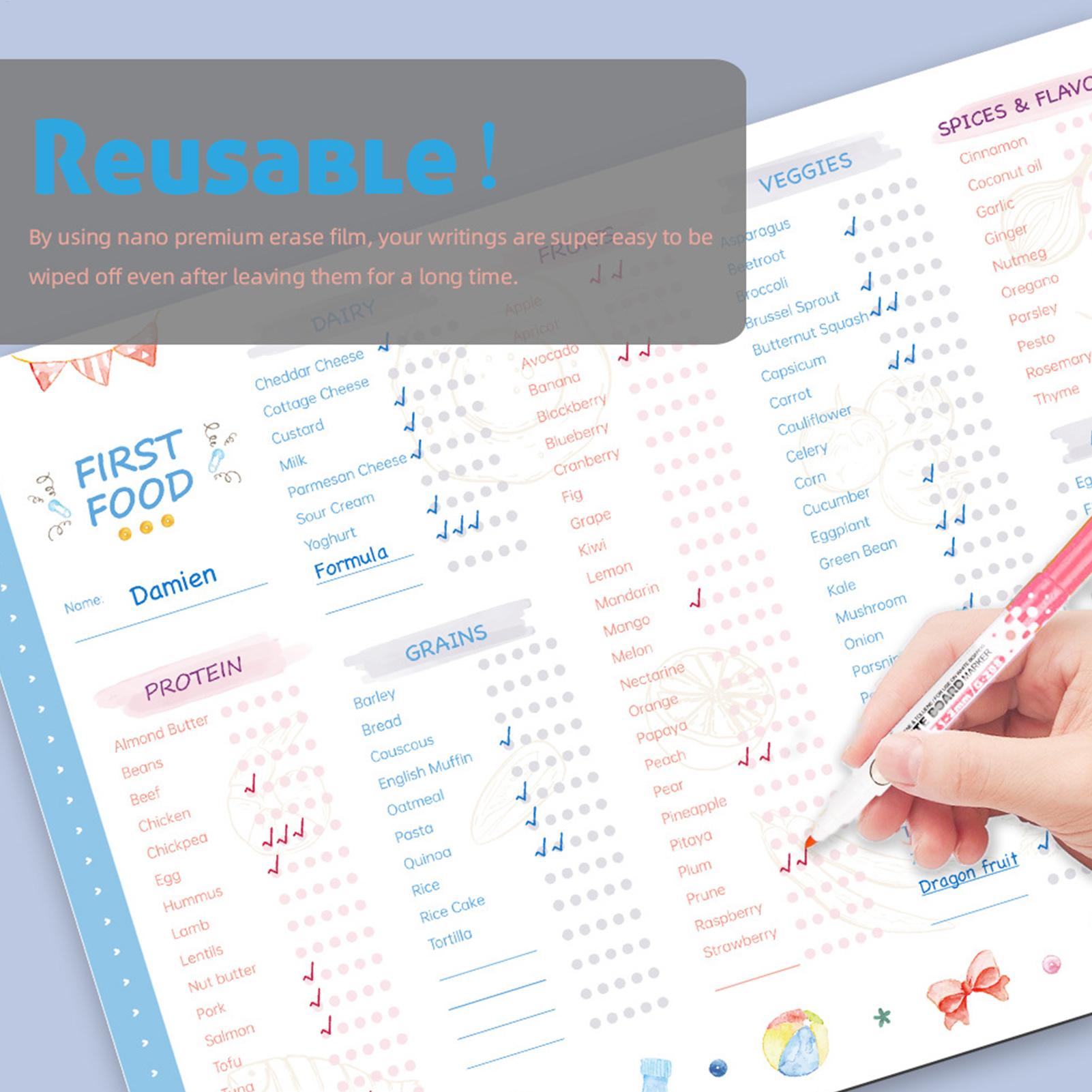 First Foods Chart Magnetic Bab - Baby Food Checklist review and price