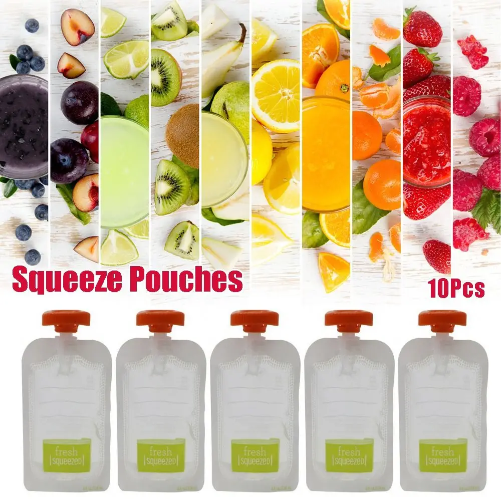 10Pcs Reusable Complementary F - Baby Food Pouches 1 Year Old review and price